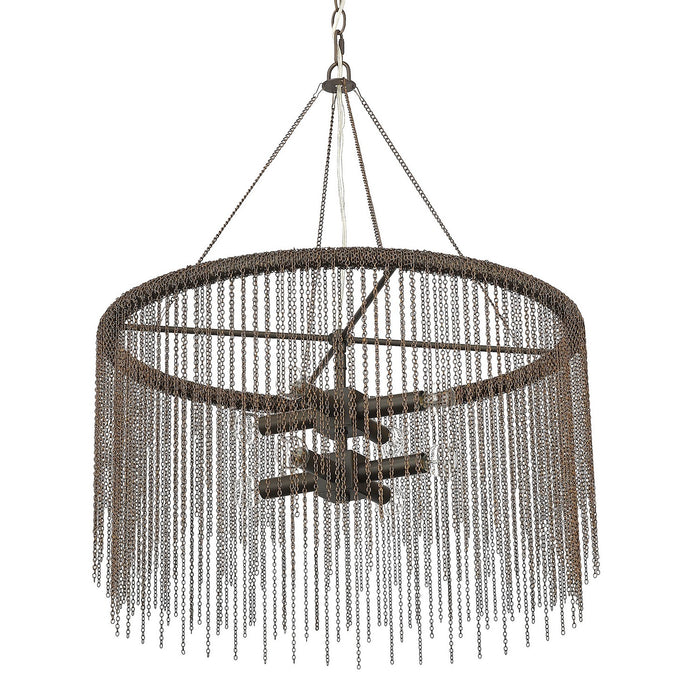 Golden 9905-8P RBZ Eight Light Pendant, Rubbed Bronze