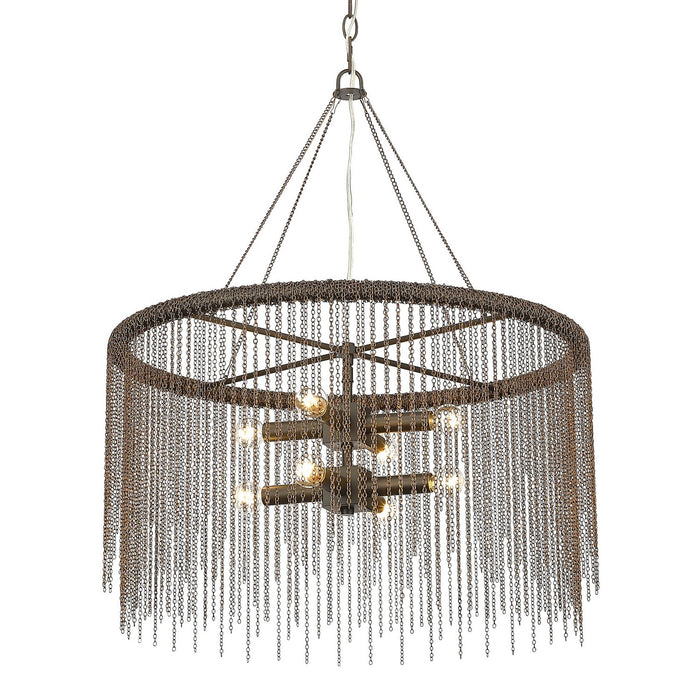 Golden 9905-8P RBZ Eight Light Pendant, Rubbed Bronze