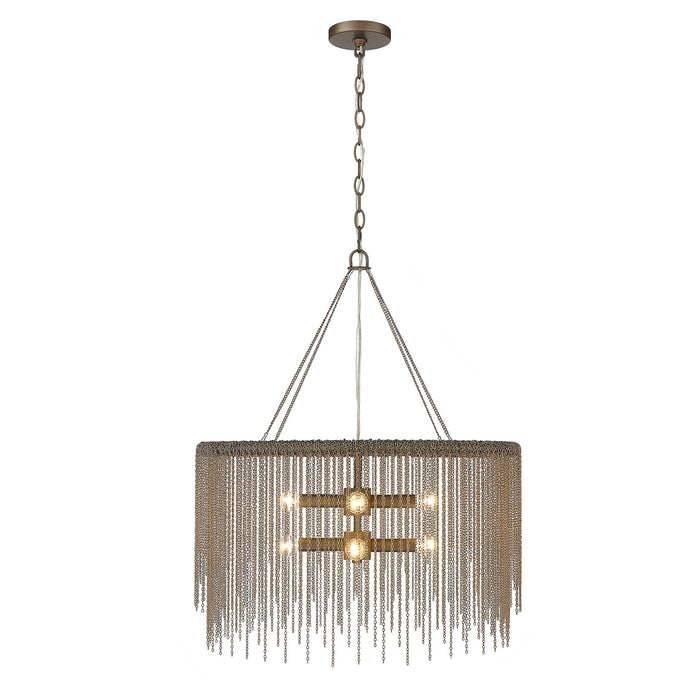 Golden 9905-8P RBZ Eight Light Pendant, Rubbed Bronze