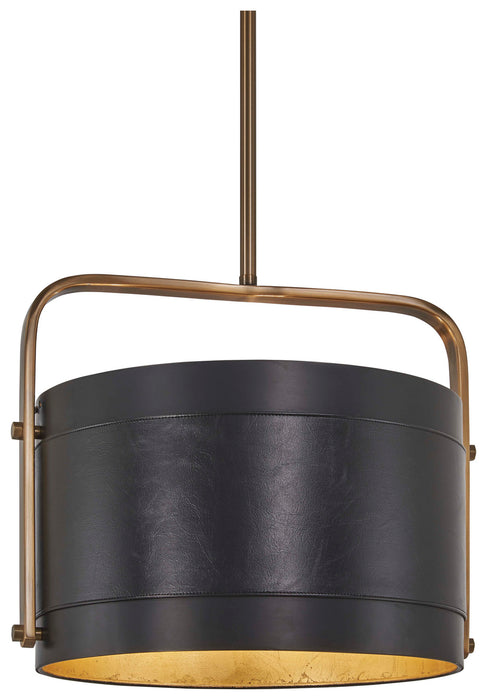 Metropolitan N6694-857 Four Light Pendant, Aged Antique Brass And Coal