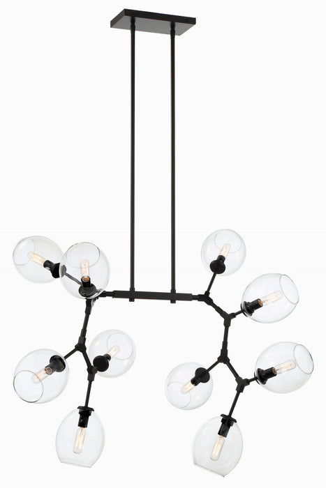 George Kovacs P1360-66A Ten Light Chandelier, Matte Black