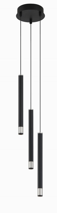 George Kovacs P5400-691-L LED Pendant, Coal With Brushed Nickel