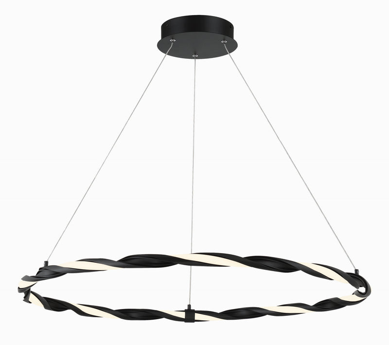 George Kovacs P5481-66A-L LED Pendant, Matte Black