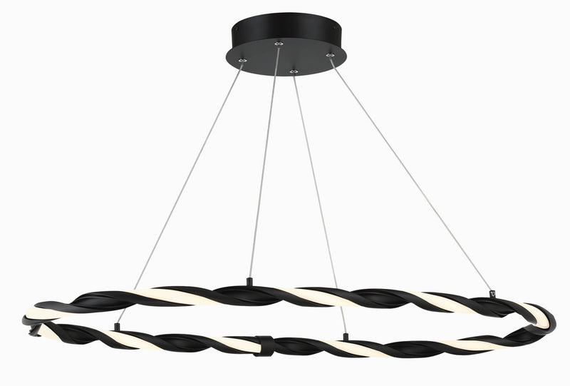 George Kovacs P5482-66A-L LED Pendant, Matte Black