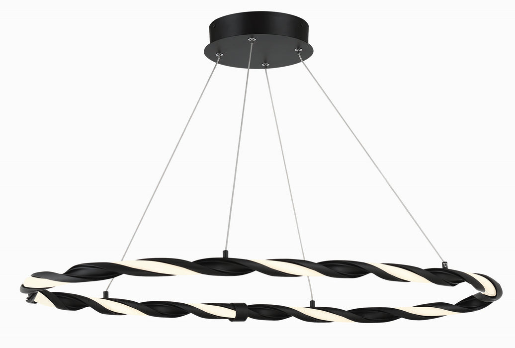 George Kovacs P5482-66A-L LED Pendant, Matte Black