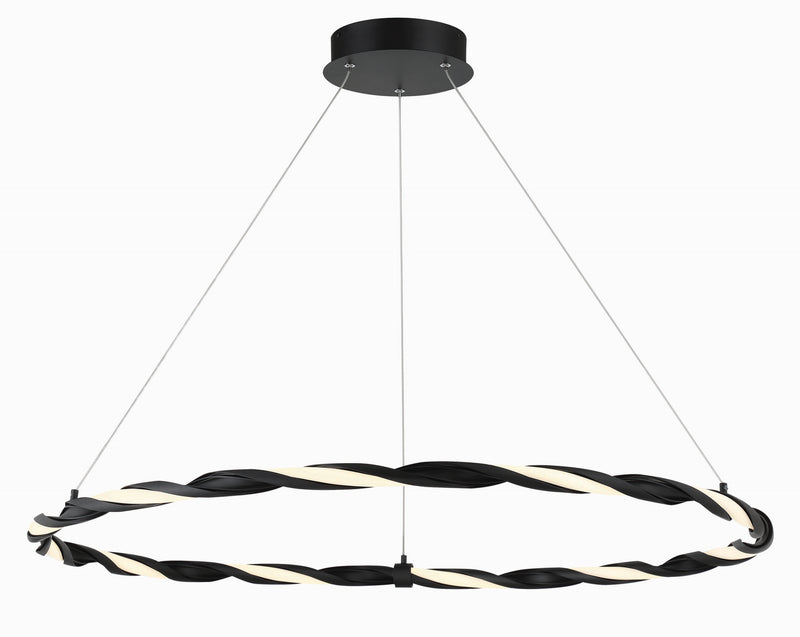 George Kovacs P5483-66A-L LED Island Pendant, Matte Black