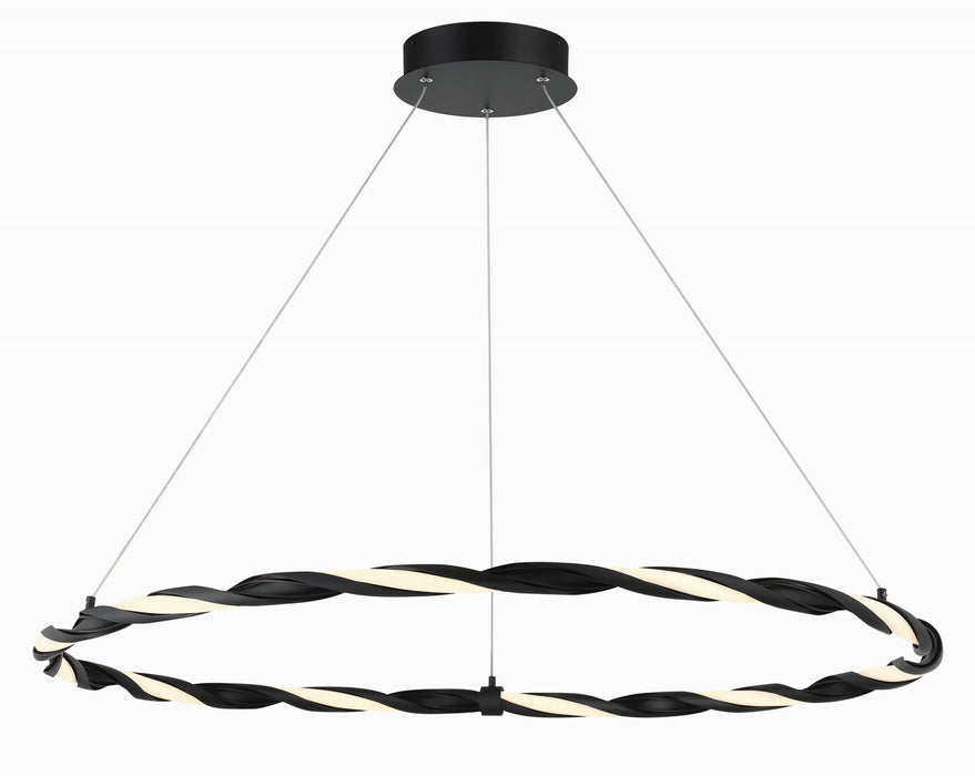 George Kovacs P5483-66A-L LED Island Pendant, Matte Black