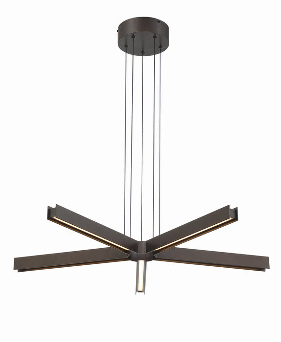 George Kovacs P5490-172-L LED Chandelier, Smoked Iron