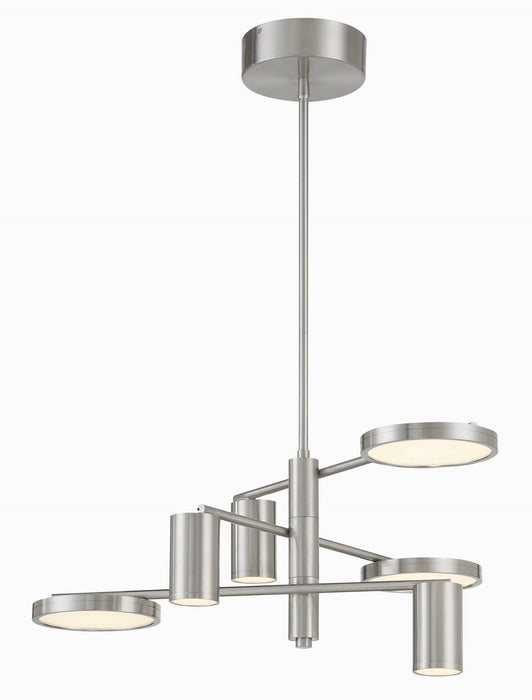 George Kovacs P5495-084-L LED Chandelier, Brushed Nickel