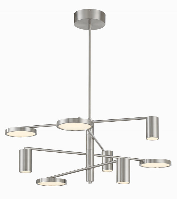 George Kovacs P5496-084-L LED Chandelier, Brushed Nickel