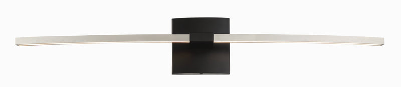 George Kovacs P5501-691-L LED Wall Sconce, Coal With Brushed Nickel