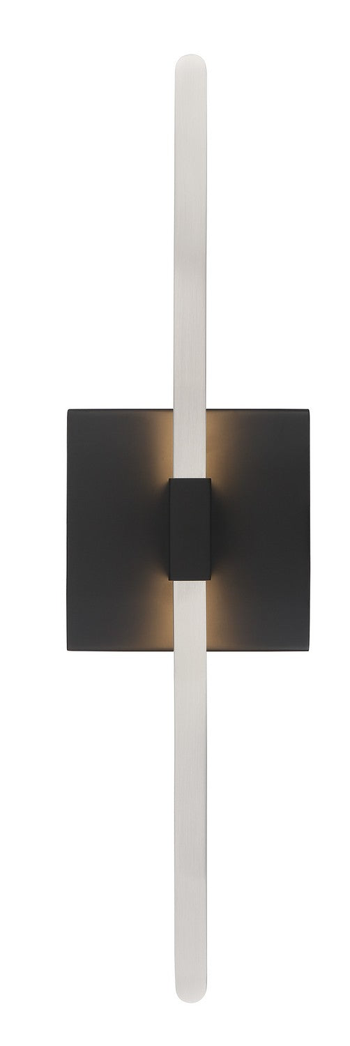 George Kovacs P5502-691-L LED Wall Sconce, Coal With Brushed Nickel