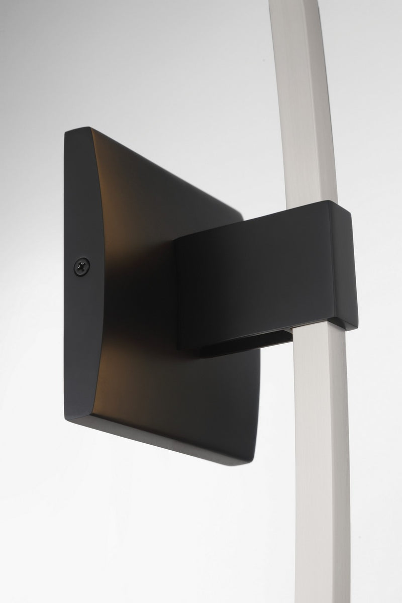 George Kovacs P5502-691-L LED Wall Sconce, Coal With Brushed Nickel
