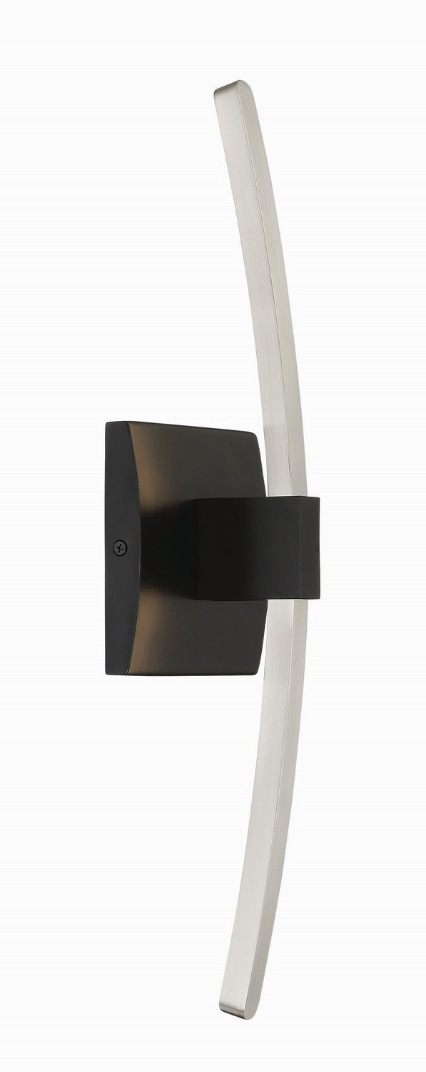 George Kovacs P5502-691-L LED Wall Sconce, Coal With Brushed Nickel
