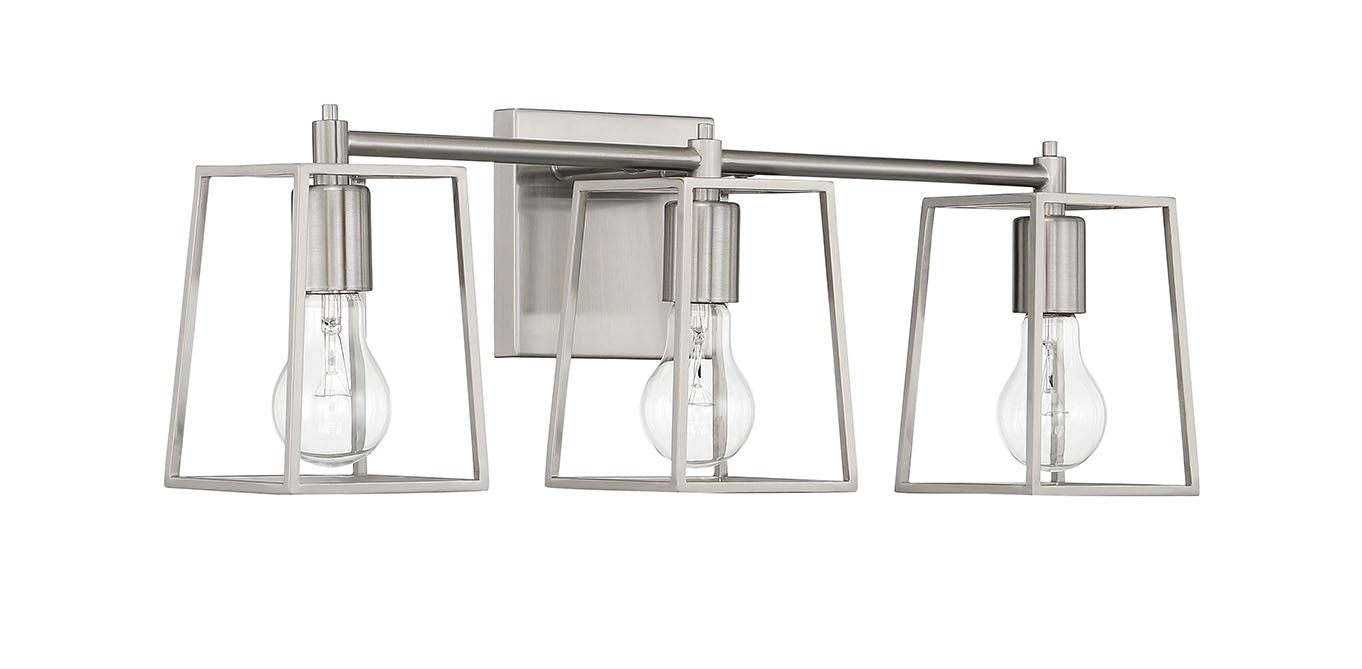 Craftmade 12123BNK3 Three Light Vanity, Brushed Polished Nickel