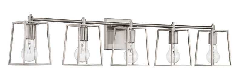 Craftmade 12141BNK5 Five Light Vanity, Brushed Polished Nickel