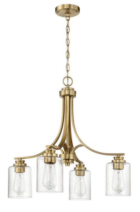 Craftmade 50524-SB Four Light Chandelier, Satin Brass