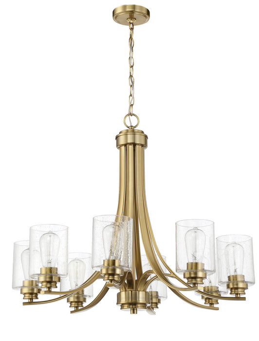 Craftmade 50528-SB Eight Light Chandelier, Satin Brass