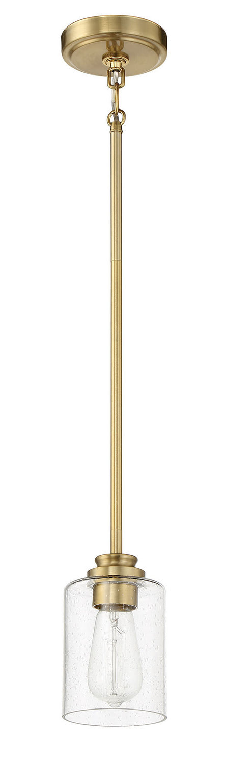 Craftmade 50591-SB One Light Mini Pendant, Satin Brass