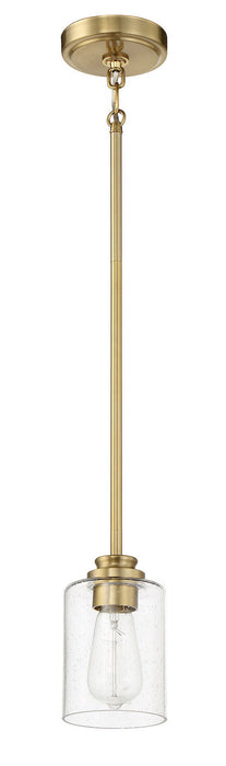 Craftmade 50591-SB One Light Mini Pendant, Satin Brass