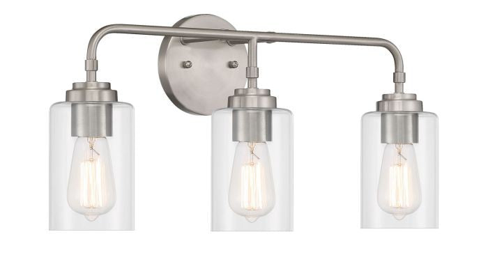 Craftmade 56003-BNK Three Light Vanity, Brushed Polished Nickel