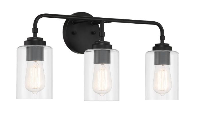 Craftmade 56003-FB Three Light Vanity, Flat Black