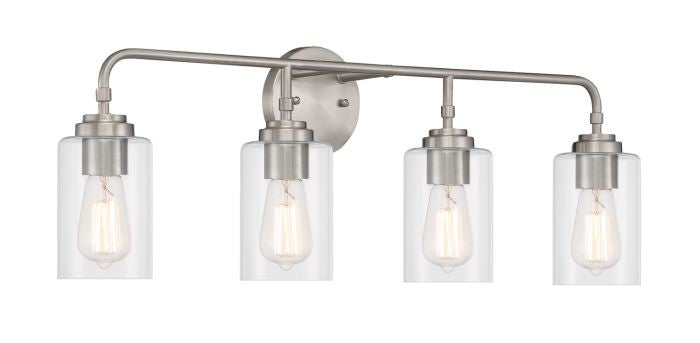 Craftmade 56004-BNK Four Light Vanity, Brushed Polished Nickel