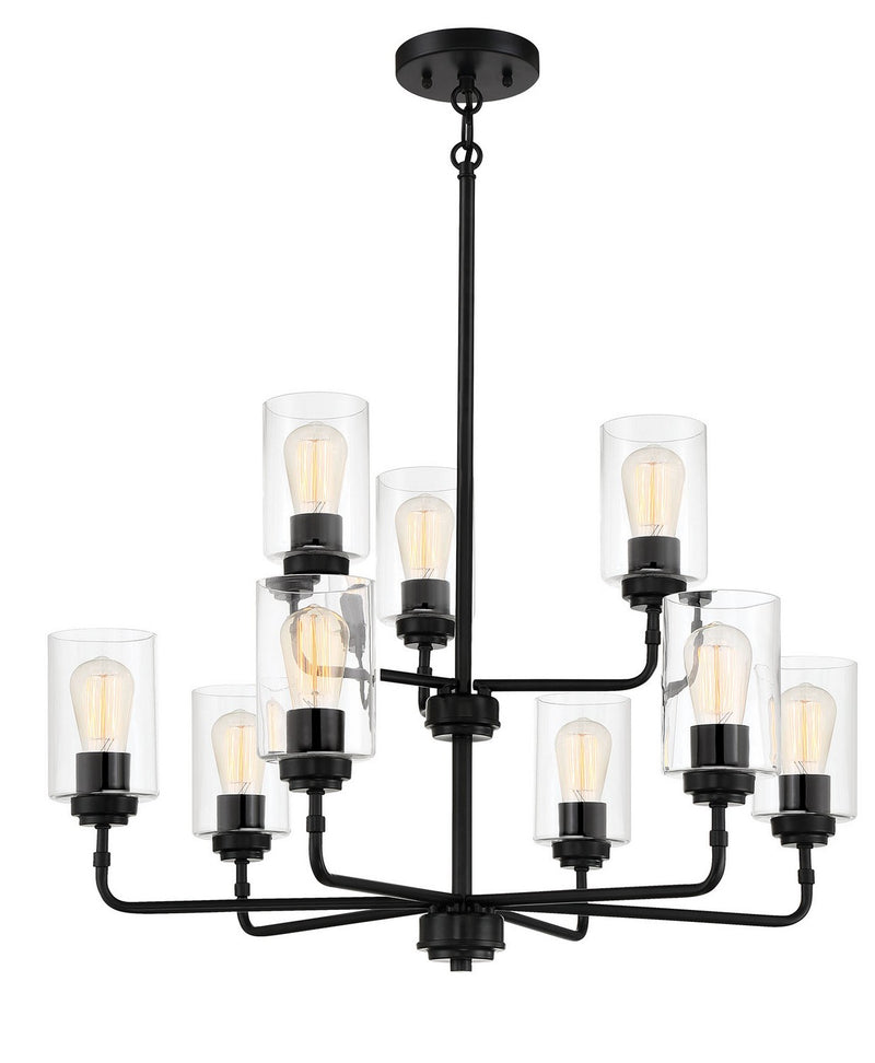 Craftmade 56029-FB Nine Light Chandelier, Flat Black