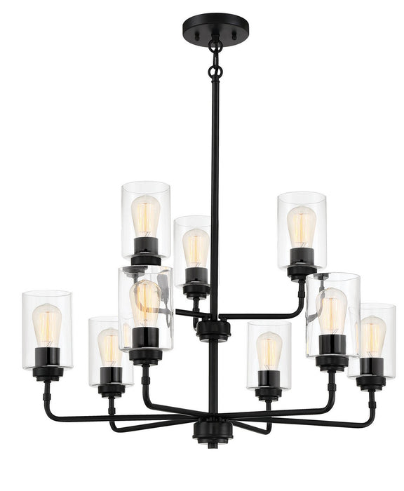 Craftmade 56029-FB Nine Light Chandelier, Flat Black