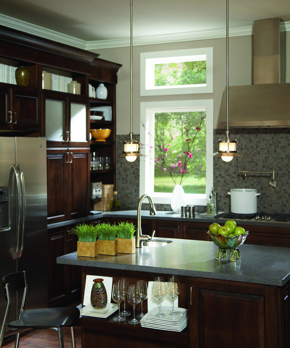 Quoizel NA1510BN One Light Mini Pendant, Brushed Nickel