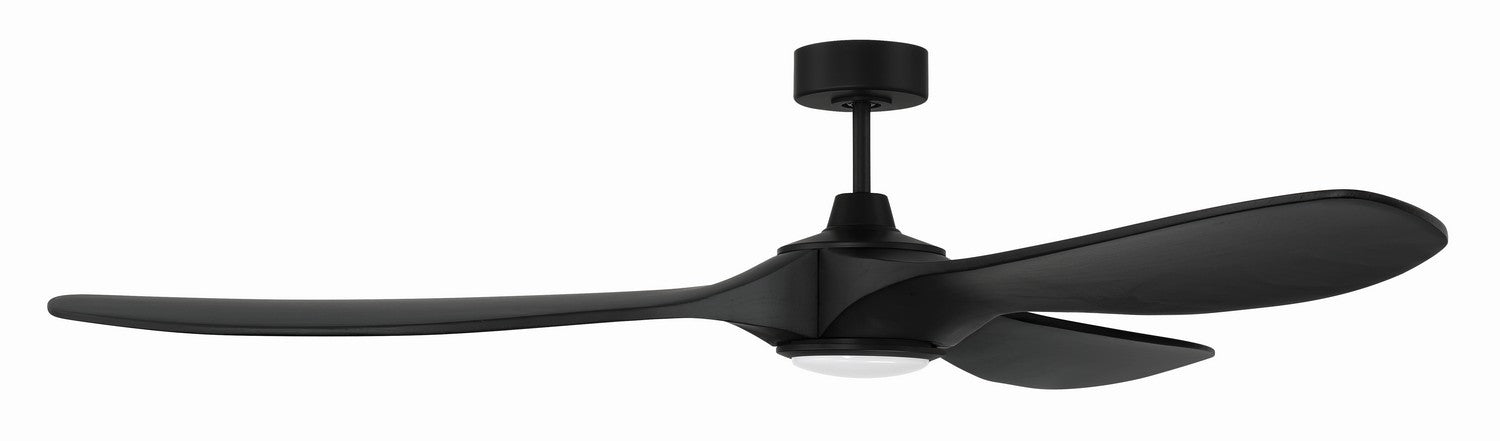 Craftmade EVY72FB3 72"Ceiling Fan, Flat Black