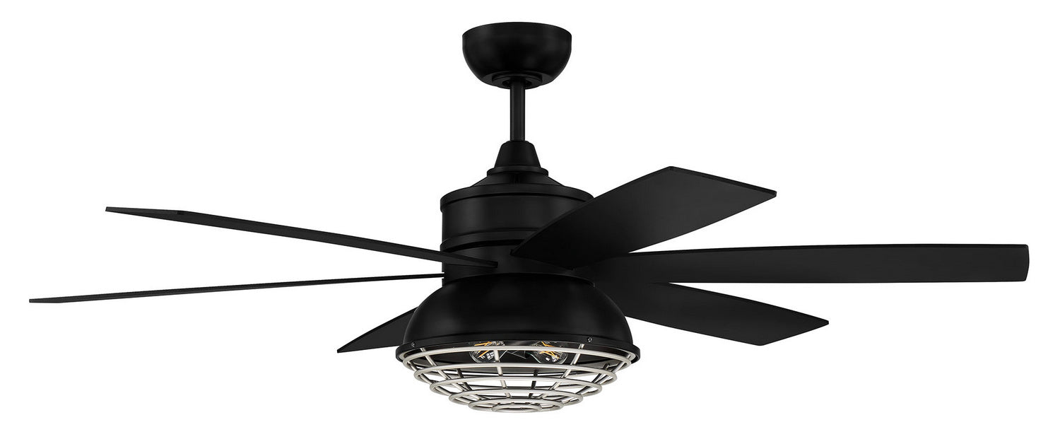 Craftmade RGD52FBPN6 52"Ceiling Fan, Flat Black / Painted Nickel