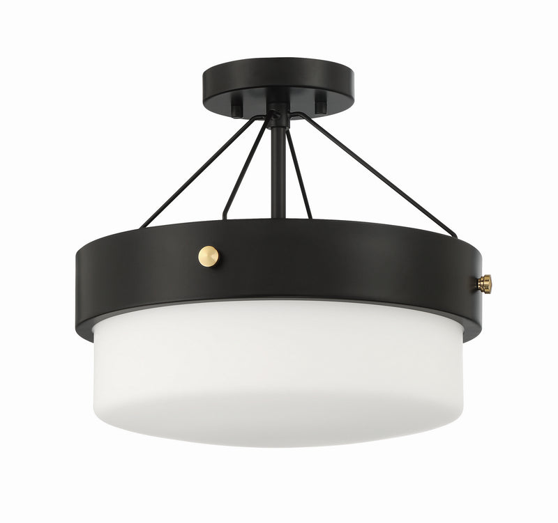 Craftmade XS3213-FB Two Light Flushmount, Flat Black