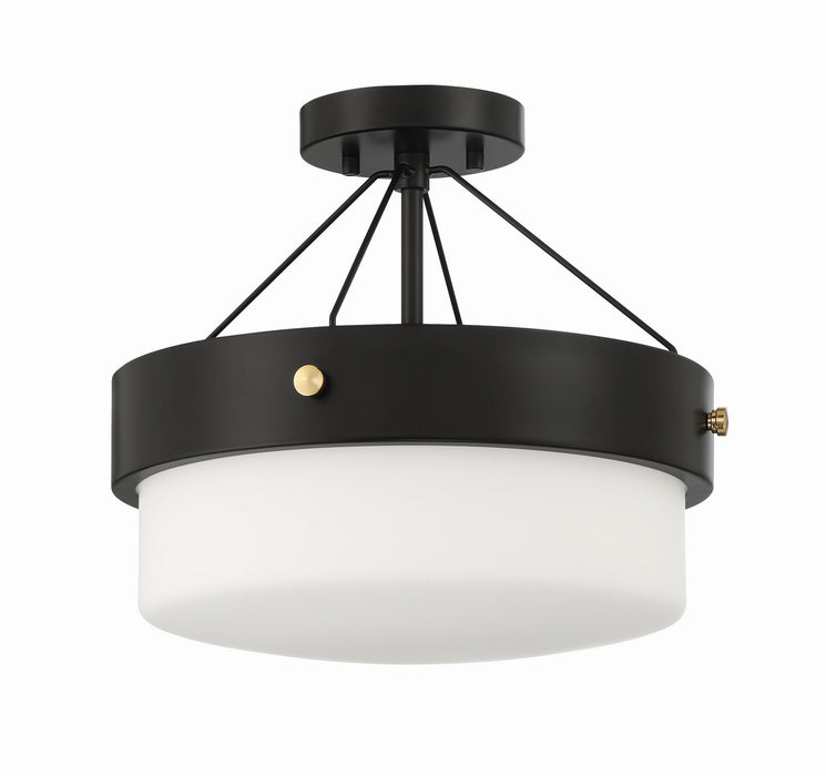 Craftmade XS3213-FB Two Light Flushmount, Flat Black