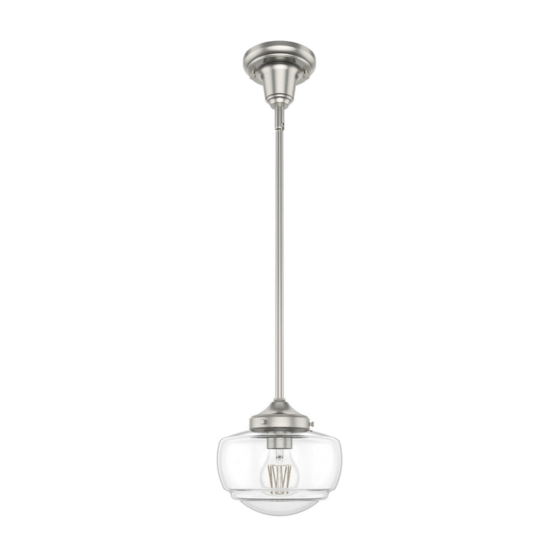 Hunter 19029 One Light Pendant, Brushed Nickel