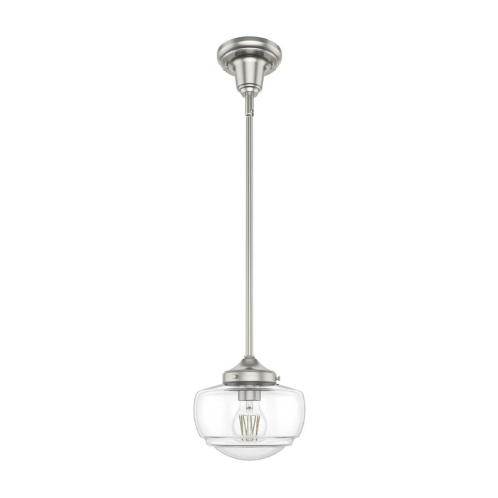 Hunter 19029 One Light Pendant, Brushed Nickel