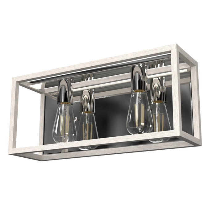 Hunter 19035 Two Light Vanity, Distressed White