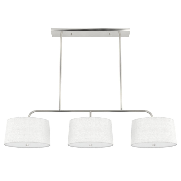 Hunter 19182 Six Light Linear Chandelier, Brushed Nickel