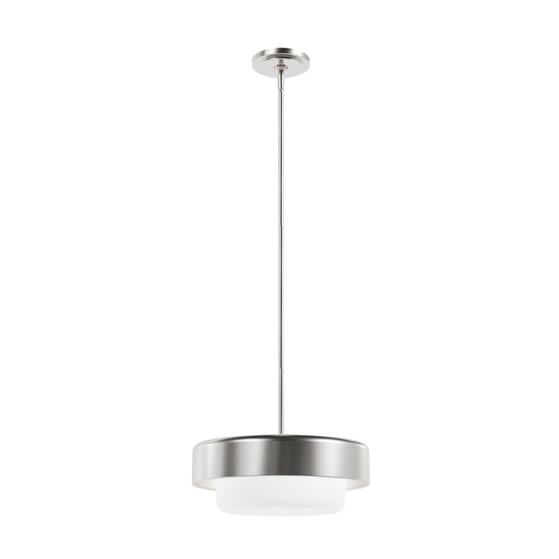Hunter 19272 Two Light Pendant, Brushed Nickel