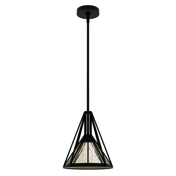 Hunter 19449 One Light Pendant, Natural Black Iron