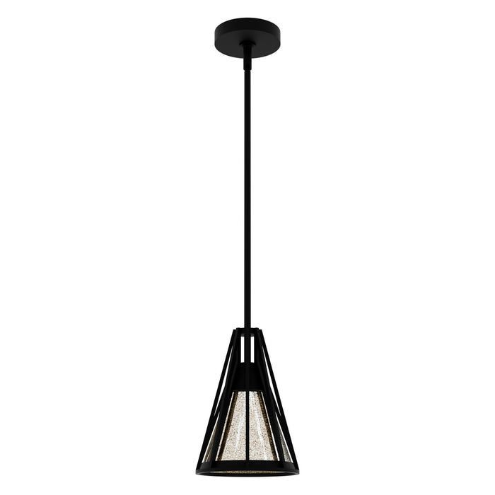 Hunter 19455 One Light Mini Pendant, Natural Black Iron