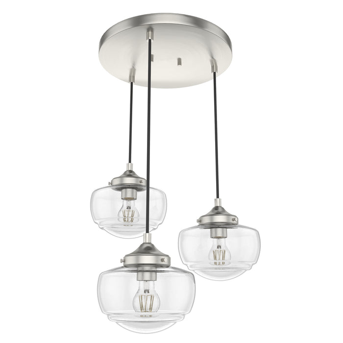 Hunter 19501 Three light Cluster, Brushed Nickel