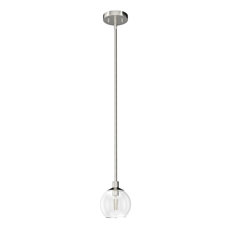 Hunter 19505 One Light Pendant, Brushed Nickel