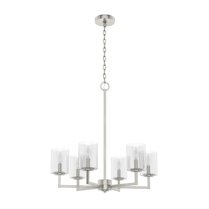 Hunter 19535 Six Light Chandelier, Brushed Nickel