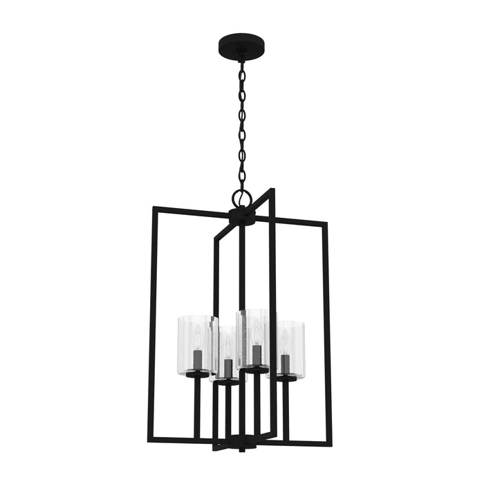 Hunter 19540 Four Light Pendant, Natural Black Iron
