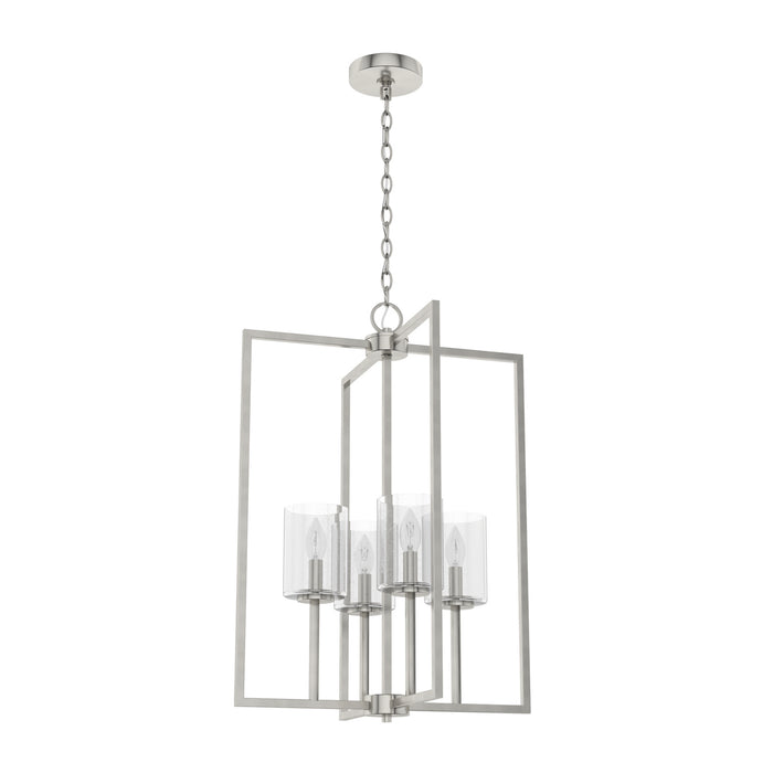 Hunter 19541 Four Light Foyer Pendant, Brushed Nickel