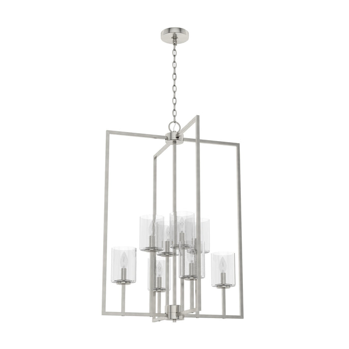 Hunter 19543 Eight Light Foyer Pendant, Brushed Nickel