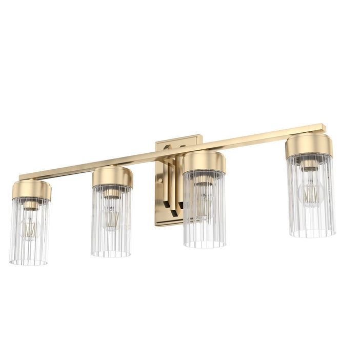 Hunter 19686 Four Light Bathroom Vanity, Alturas Gold