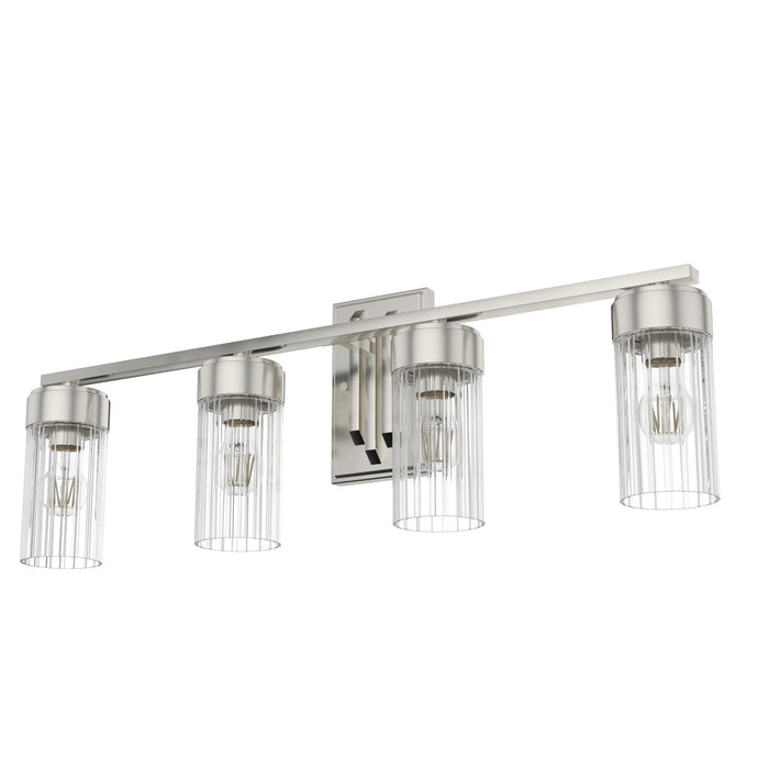 Hunter 19687 Four Light Bathroom Vanity, Brushed Nickel