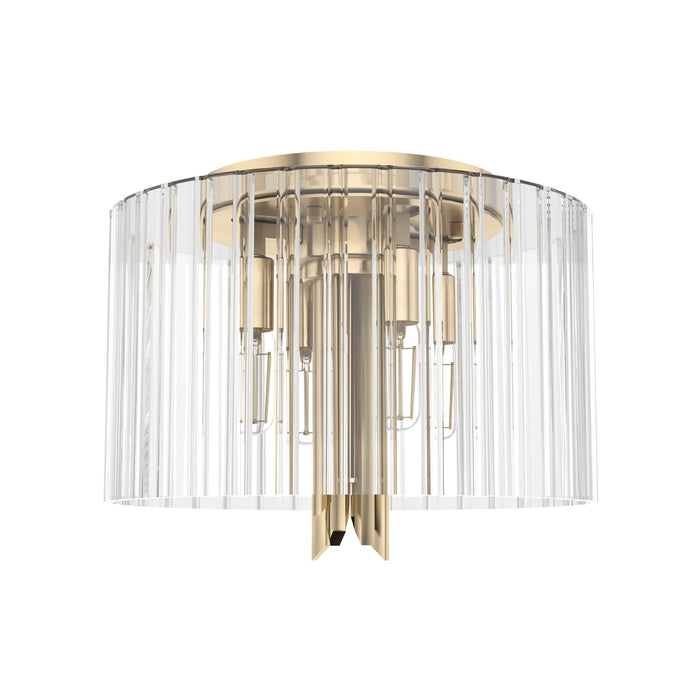 Hunter 19690 Four Light Flush Mount, Alturas Gold